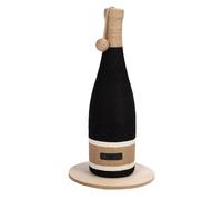 AMONIDA Cat Scratching Post, Flat Wine Bottle Design Cat Scratcher, Plaything with Suction Cup & Hemp Rope, Ideal for Indoor Cats