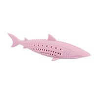 AMONIDA Cat Silicone Fish Toy Interactive Catnip Molar Teeth Cleaning Toy for Loneliness Elimination Green 6.10inch (Pink)