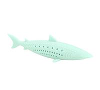 AMONIDA Cat Silicone Fish Toy Interactive Catnip Molar Teeth Cleaning Toy for Loneliness Elimination Green 6.10inch (Green)
