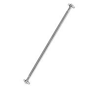 AMONIDA Center Front Drive Shaft, High Strength Steel RC Car Part, Efficient Drivetrain Shaft, Ideal for Losi 1/10 RC Car (Silver)
