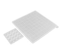 AMONIDA Chess, 2Pcs Transparent Resin Silicone Casting Checkers Board Set, Dried Flowers Sequins Board Game with Creative Design, Ideal for Beginners & Adults Gift