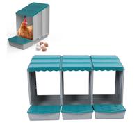 AMONIDA Chicken Nesting Box 6 Compartment PP Material Durable Easy to Assemble Modular Design for Small Backyard Farming and Large Scale Farm Use with Removable Design for Quick (3 Cavity)