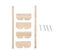 AMONIDA Chicken Wooden Perches Set of 2 Strong Natural Roosting Bars for Chickens and Parrots 15.7x5.6x2.4in Non- Durable Wood