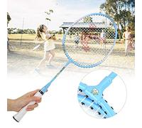AMONIDA Children Badminton Racket, Aluminium Alloy Cartoon Design with Good Elasticity & Toughness, No Angular Design for Kids Outdoor Sports (Blue)