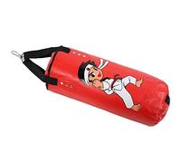 AMONIDA Children Boxing Sandbag with Zipper Closure for Kid Sanda Muay Thai Training, Red and Black Color, 53cm Size, Perfect for Children and Teenagers (60cm)