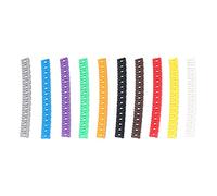 AMONIDA Clip On Cable Marker Colorful Number Wire Label Tubes for Easy Cable Identification At Home or Office - 10 Strips