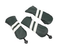 AMONIDA Club Headcover Set with 3 Sizes Premium PU Protector for Golf Rounds Driver Fairway Hybrid (Green)