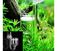 AMONIDA CO2 Diffuser for Aquarium - High Transparency Glass Refiner, Efficient CO2 Dissolution for Medium to Large Water Grass Fish Tank, 1 Unit