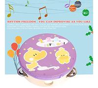 AMONIDA Compact 15cm Tambourine Crafted From Wood, Perfect for Sing Along Activities and Dance Engagement, Easy to Play Instrument (Duck)
