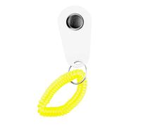 AMONIDA Compact Dog Training Clicker with Finger Ring Design for Easy Grip Durable ABS Material for Trainable Pets (White)