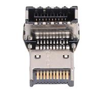 AMONIDA Computer Motherboard Type E Connector, Compact USB3.1 10Gbps Type E Elbow, Multi Layer Circuit Board Adapter with Fast Data Transfer, Ideal for Smooth Signal & Data (PH76EE-B)