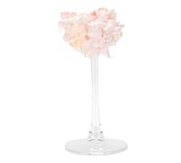 AMONIDA Conch Shell Wine Glass, Unique Handmade Polished Long Stem with Comfortable Grip, Ideal for Cold Beverages Desk Ornament (Transparent Base Red)