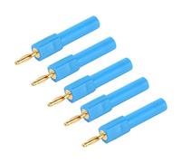 AMONIDA Convert Banana Plug 5Pcs Strong Connectivity Adapter Multi-Purpose for Inverters Ships Automobiles PA Brass (Blue)