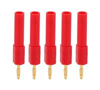 AMONIDA Convert Banana Plug 5Pcs Strong Connectivity Adapter Multi-Purpose for Inverters Ships Automobiles PA Brass (Red)