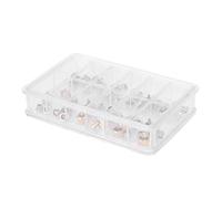 AMONIDA Copper Watch Crown Parts Replacement Accessories with 12 Slot Box for Watch Repairers Silver Gold Sizes 5.3mm 6mm 7mm