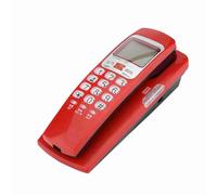 AMONIDA Corded Phone Crystal Button Caller ID Desk Telephone for Home Office, /Anti-Jamming Function for Elderly and Visually Impaired (Red)