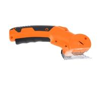 AMONIDA Cordless Electric Scissors, 4V Rechargeable Cardboard Cutter, Safety Lock LED Crafting Tool with Safety Lock & LED Light, Ideal for Fabric, Leather, Carpet & DIY (Orange)