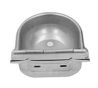 AMONIDA Cow Drinking Bowl, Stainless Steel Automatic Water Feeder, Float Ball Clamshell Valve System Feeder, Easy to Fix on Wall Fence, Ideal for Cattle and Horses