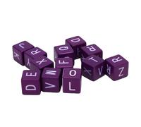 AMONIDA Crossword Dice Game Educational Set for Family Gathering 12 Pcs 1.5" Letter Dice for Fun Word Game