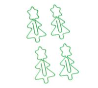 AMONIDA Cute Paper Clips Christmas Tree Shape Durable Organizers for Office Home Use 100 Pieces