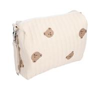 AMONIDA Cute Pattern Baby Diaper Bag Stroller Diaper Wet Bag Convenient Storage for Boys and Girls 9.4 X 7.9" (Bear Embroidery)
