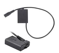 AMONIDA DC to ACK-E10 Full Decoder Dummy Battery for Cameras with Multiple Protection Features for Extended Time, Black, 1 Piece
