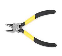 AMONIDA Diagonal Plier High-Carbon Steel Durable 5-Inch Wire Cutter for Plastic Soft Iron Copper Yellow and Black Handle