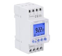 AMONIDA DIN Rail Timer Switches, LCD Display Digital Timer Switch, 7 Day Programmable Controller with LED Indicator & 8 On Off Per Day, Ideal for 35mm Rail Installation