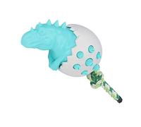 AMONIDA Dinosaur Egg Dog Toothbrush Chew Toy for Teeth Cleaning, Bite Resistance Dog Chew Toy for Pet Care, for Large Medium Small Dogs, TPR 3.8x3.2x5.1in (Lake Blue)