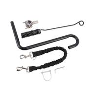 AMONIDA Dog Bike Leash Attachment for Outdoor Bike Riders with Pets,Reflective Design for Low Light Visibility,Shock Absorbing Elastic Rope,Fits Most Seat Posts,Prevents Wheel
