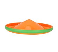 AMONIDA Dog Flying Disc Interactive Toy Lightweight Floating Design for Small Medium Dogs PC Material (Orange)