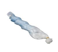 AMONIDA Doll Hair Weft White Blue Gradient High Temperature Soft Silk Hair Row for Doll Making Washable 30cm for Handcraft (Roman Roll)