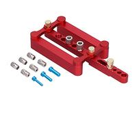 AMONIDA Dowelling Jig Adjustable Durable Aluminum Alloy Hole Positioner for Woodworking Projects, 6/8/10mm Drill Bushing, 1 Unit