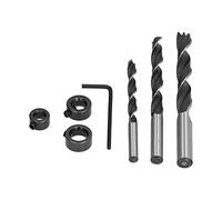 AMONIDA Drill Bits Three-Point High-Carbon Steel Fast Cutting for Woodworking Hard Wood Acrylic 3 Pack
