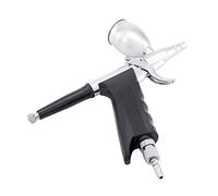 AMONIDA Dual Action Airbrush Kit with Trigger Locks Safety System for Nail Art Beauty, Body Art, Ideal for Beginner or Advanced Artists