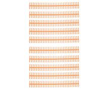 AMONIDA Durable Binding Spines for Loose Leaf Compilation with 10Pcs Long-Lasting Plastic Coils for Students and Teachers 1/2in Diameter (Orange)