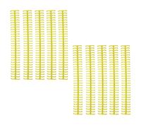 AMONIDA Durable Binding Spines for Loose Leaf Compilation with 10Pcs Long-Lasting Plastic Coils for Students and Teachers 1/2in Diameter (Yellow)