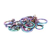 AMONIDA Durable Colorful Keyring Clips 9pcs Iron Key Chains for Pet Leashes and DIY Projects