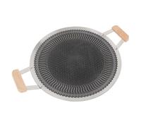 AMONIDA Durable Korean BBQ Grill Pan Fast Heat Distribution Multifunctional Griddle for All Cookware (34cm)