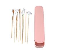 AMONIDA Ear Massage Set for Earwax Cleaning, Stainless Steel and Feather Tools for Home or Salon Use, 10PCS, Elegant Storage Box (4)