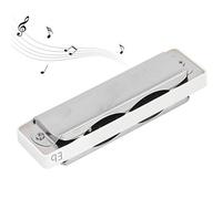 AMONIDA Eb Key Blues Harmonica for Professional and Beginners, Beautiful Sound Wind Instrument, ABS Resin Body, Black/White/Orange/Blue (White)