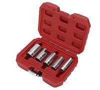 AMONIDA Elbow Connector Socket Set Durable Chrome Alum Tool for Auto Repairs 5 Pieces for Mechanics
