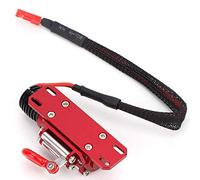 AMONIDA Electric Alloy Winch for SCX10 D90 RC Cars, Durable Mini Simulation Winch, Eco-Friendly Material, Red Color, Suitable for 1:10 Crawlers