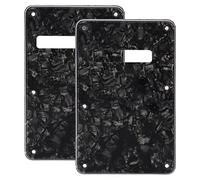 AMONIDA Electric Guitar Backplate Pretty Colour Pearl Lustre Guarding Plate for Scratch Protection for Various Guitars PVC Material (Black Pearl)