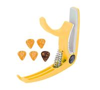 AMONIDA Electric Guitar Set for Arrow Storage Case with 5 Guitar Picks, Durable ABS Material for Mandolin Banjo Ukulele (Yellow)