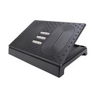 AMONIDA Ergonomic Anti Slip Under Desk Foot Stool Adjustable Height Footrest for Relaxation At Office Home Plastic 42 X 31cm (Black)
