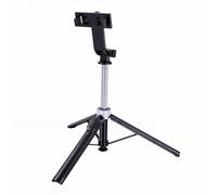 AMONIDA Extendable 130cm Phone Tripod Stand, Selfie Stick Travel Tripod with Bluetooth Remote, Ideal for Smartphones 6-9.5cm Width