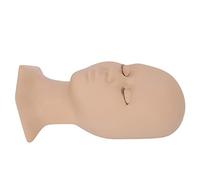AMONIDA Eyelash Mannequin Head Soft Silicone Practice Model for Eyelash Extensions Makeup Massage 28 X 14 X 10cm (Single eye skin color type B + 1 pair of eyes)