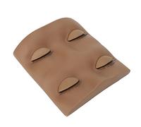 AMONIDA False Eyelashes Extension Practice Mannequin Head for Beginners with Removable Eyelids 3D Design Washable PVC Soft Silicone 11x10.5x3cm (Coffee Color)