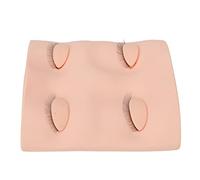 AMONIDA False Eyelashes Extension Practice Mannequin Head for Beginners with Removable Eyelids 3D Design Washable PVC Soft Silicone 11x10.5x3cm (Pink)
